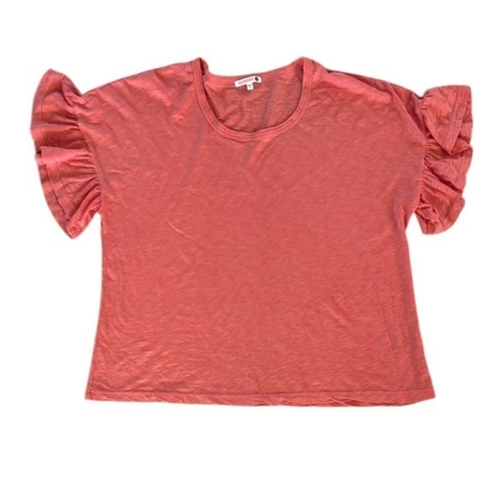 Sundry size 1 ruffle sleeve short sleeve shirt small